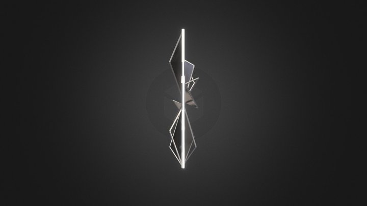 Ice Flake Star 2.5D 3D Model