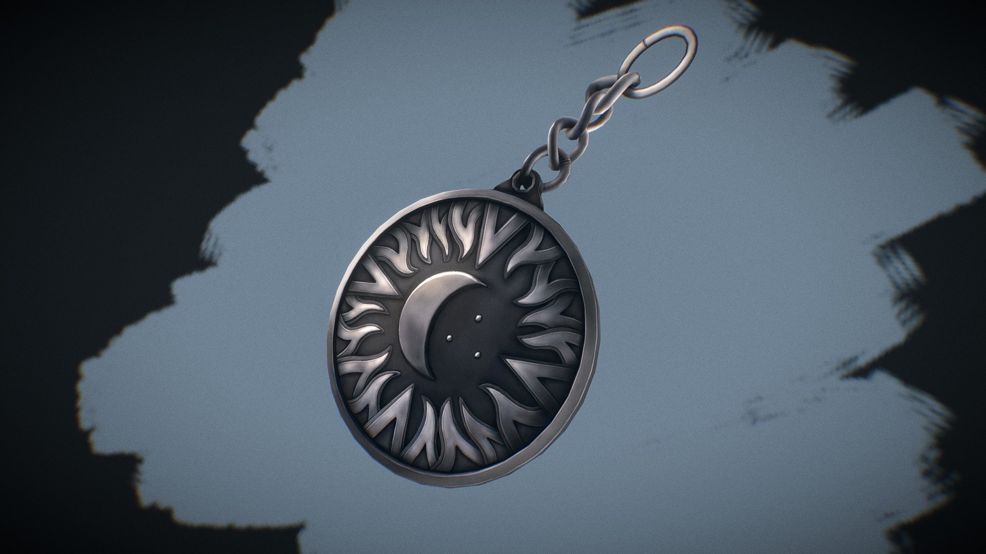 Handpainted Night/Day Pendant
