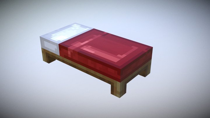 Bed Minecraft 3D Model