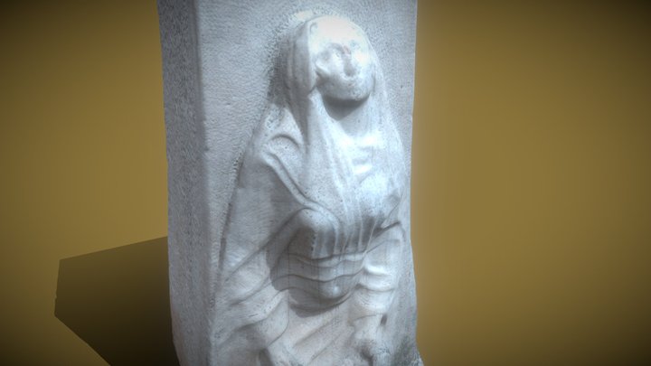 Pedestal with woman 3D Model