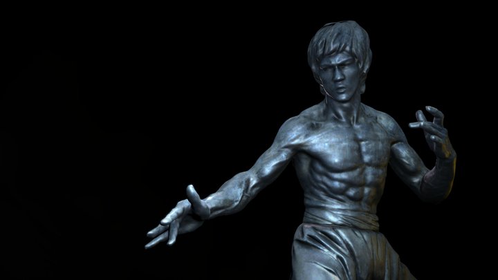 Bruce Lee statue, Tsim Sha Tsui, Hong Kong 3D Model