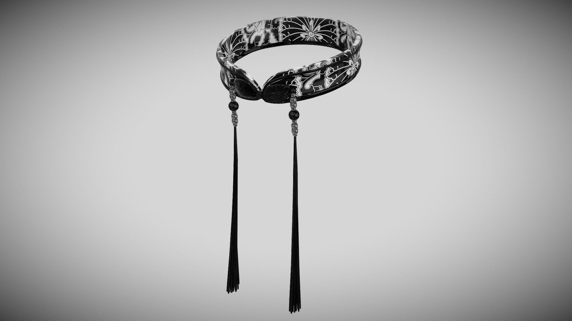 Chinese mandarin collar necklace asset model Buy Royalty Free 3D
