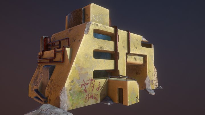 A deserted ruined building 3D Model