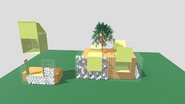 Point d'Apport Final Jardinière-Lombricomposteur 3D Model