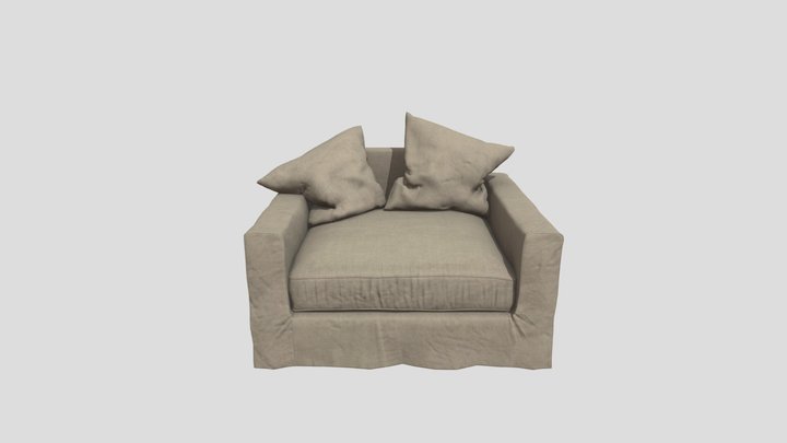 Sillon 124 Natural 3D Model