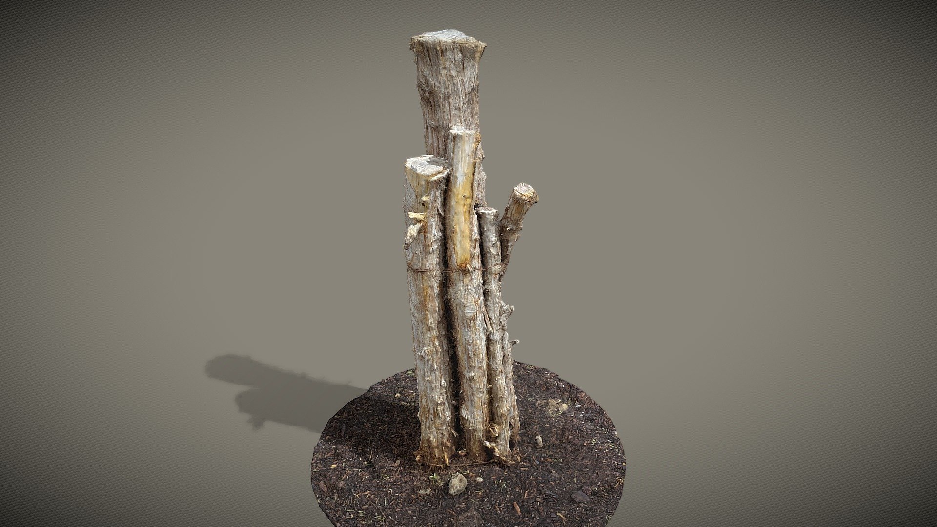 Outside decorative wood sculpture.