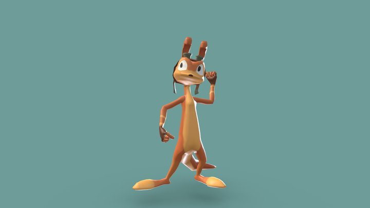 Daxter LowPoly 3D Model