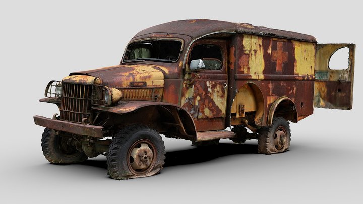 WWII American Ambulance (Raw Scan) 3D Model