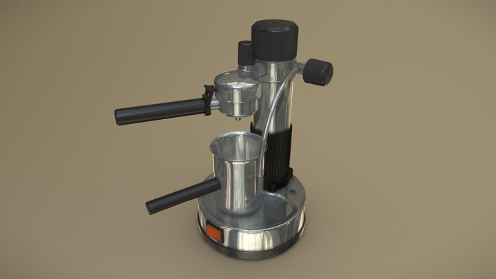 Vintage AMA Milano 80's Coffee Maker 3D Model