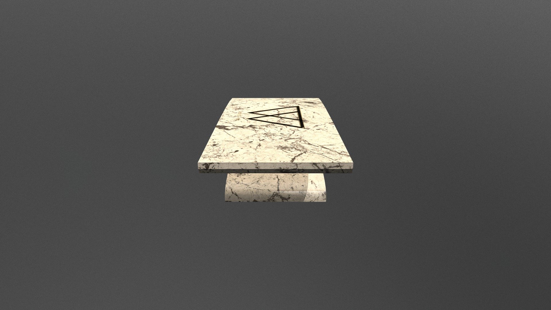 "W Parks - Rec." Polished Marble Table