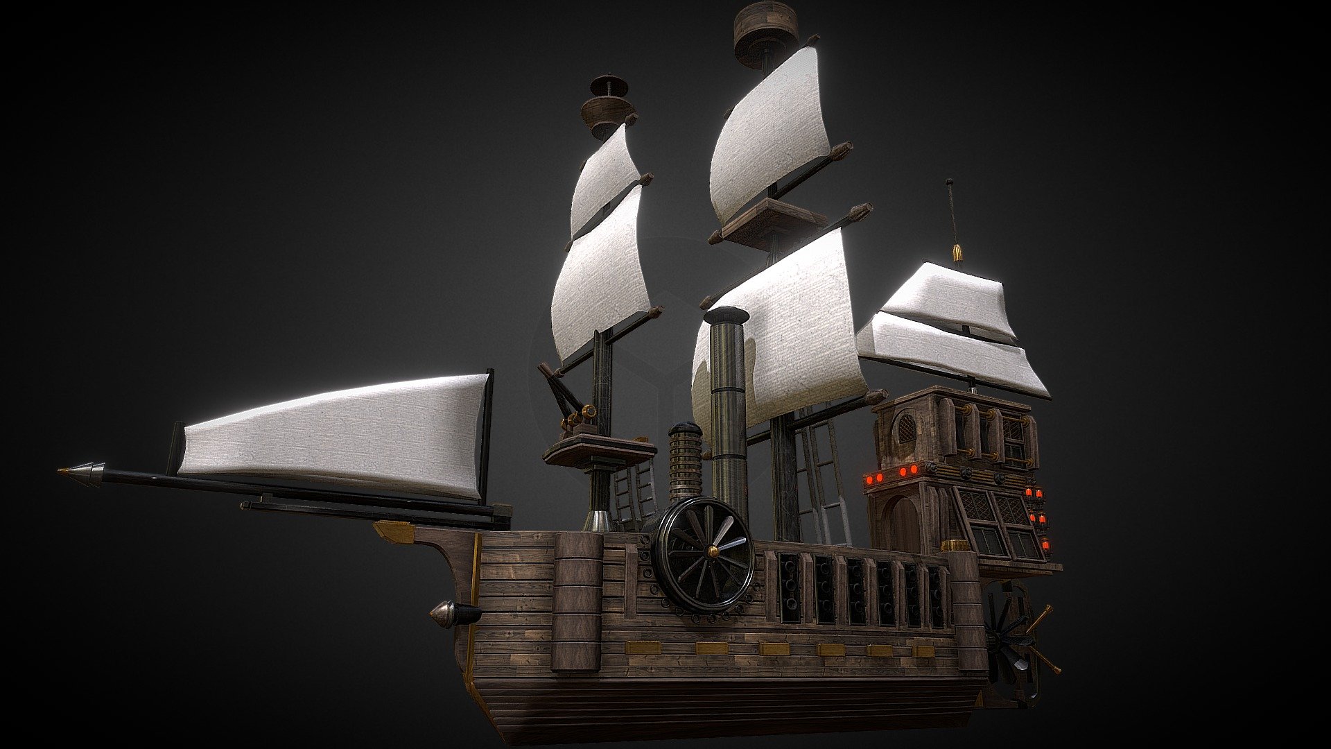 ( FREE )  Float on the clouds -  flying boat SDC — Sketchfab embed 3D viewer