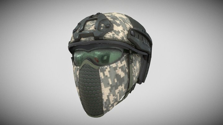 Tactic Battle Helmet 3D Model