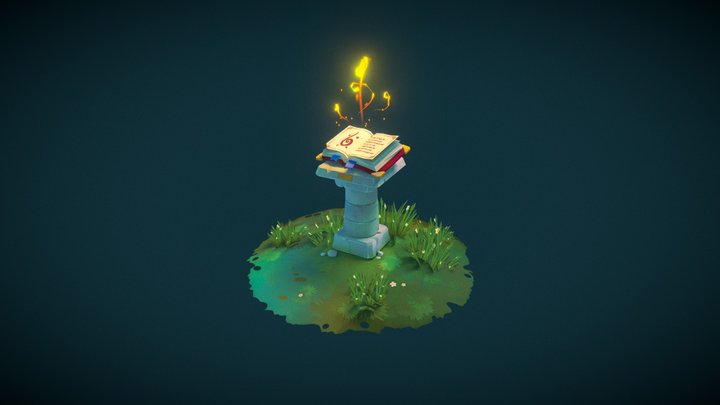 Magic Tome 3D Model