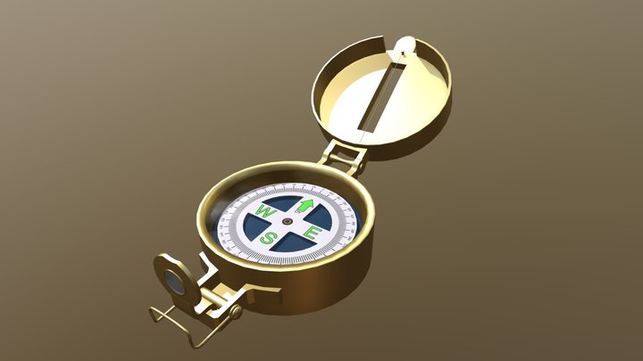 Handpeilkompas 3D Model