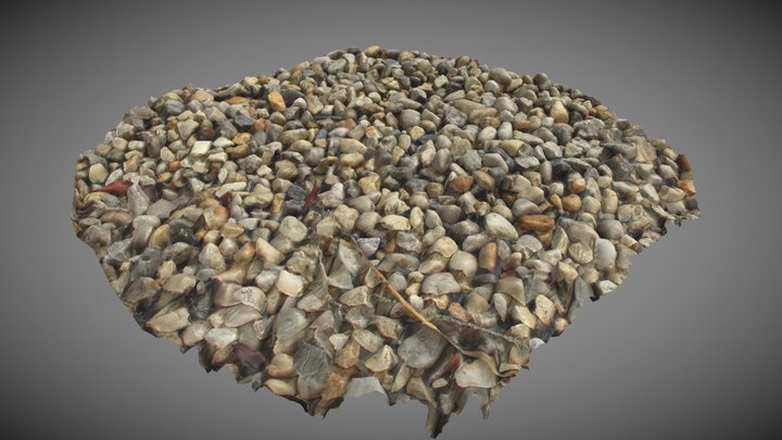 Gravel Ground Patch 3D Model