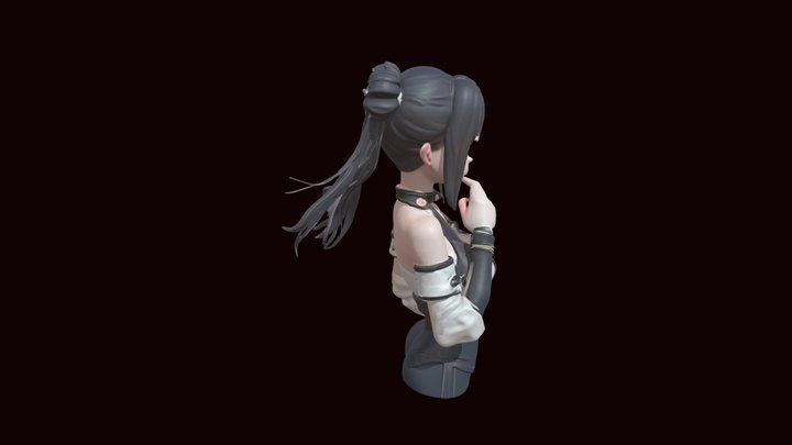 Celestial Anime Girl 3D Model