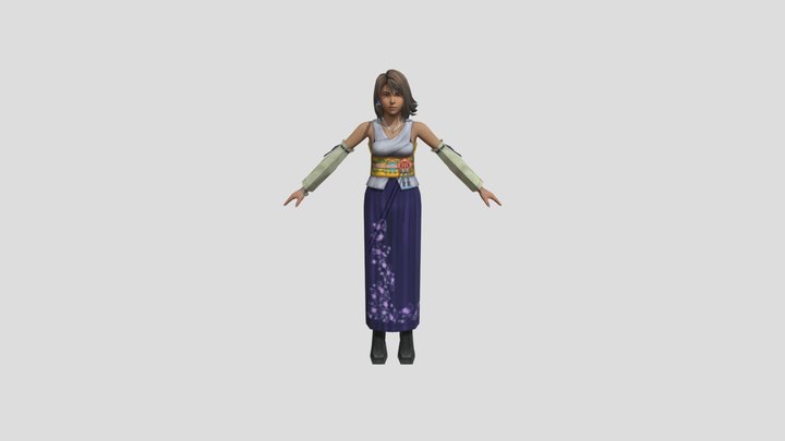 High Poly Yuna 3D Model