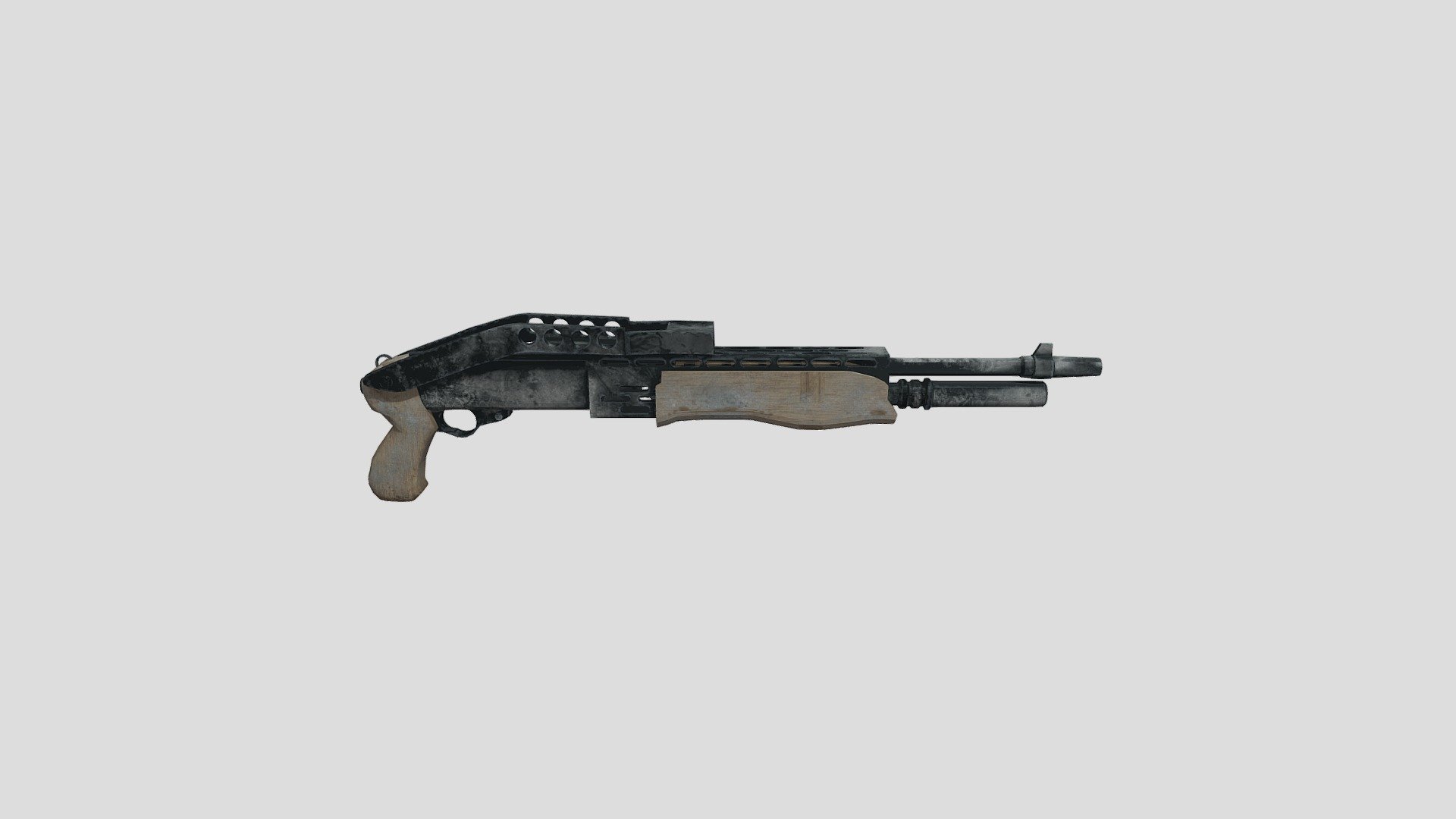 SPAS Shotgun - Low Poly