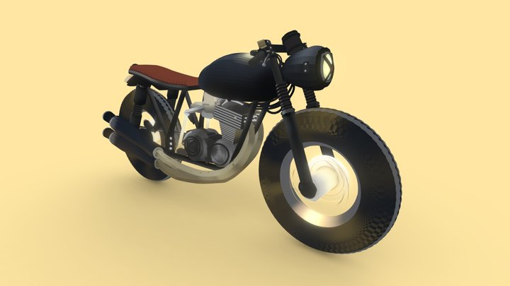 Quill - Cafe Racer 3D Model