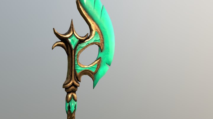 Skyrim Glass Battleaxe 3D Model