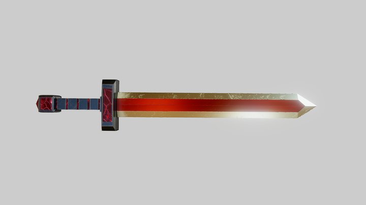 Low poly Sword 3D Model