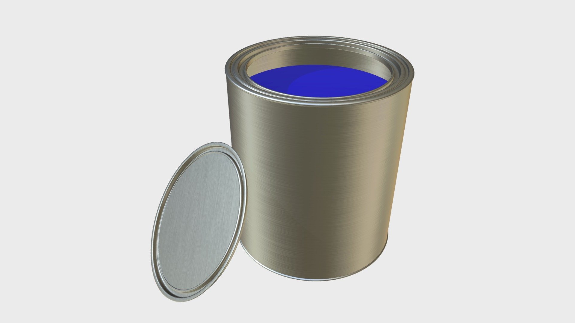Open paint can and lid