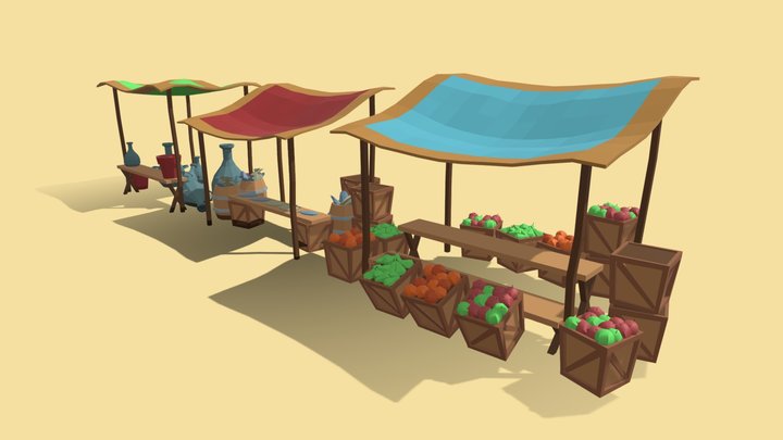 Market Props 3D Model