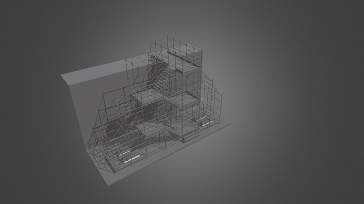 ALFRED STREET - STRETCHER STAIR ACCESS SCAFFOLD 3D Model