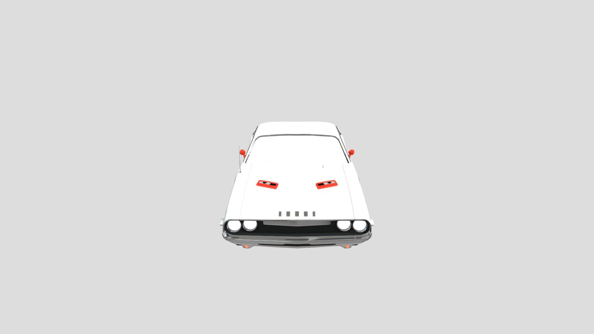 Low-poly-dodge-challenger-rt-1970