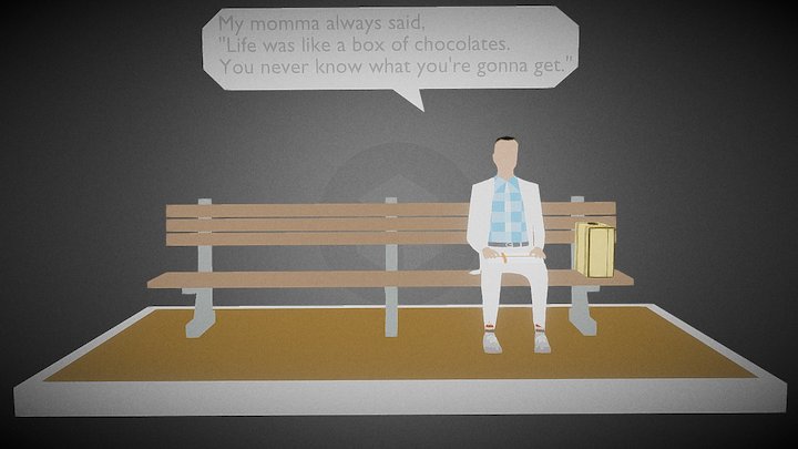 lonely Forrest Gump 3D Model