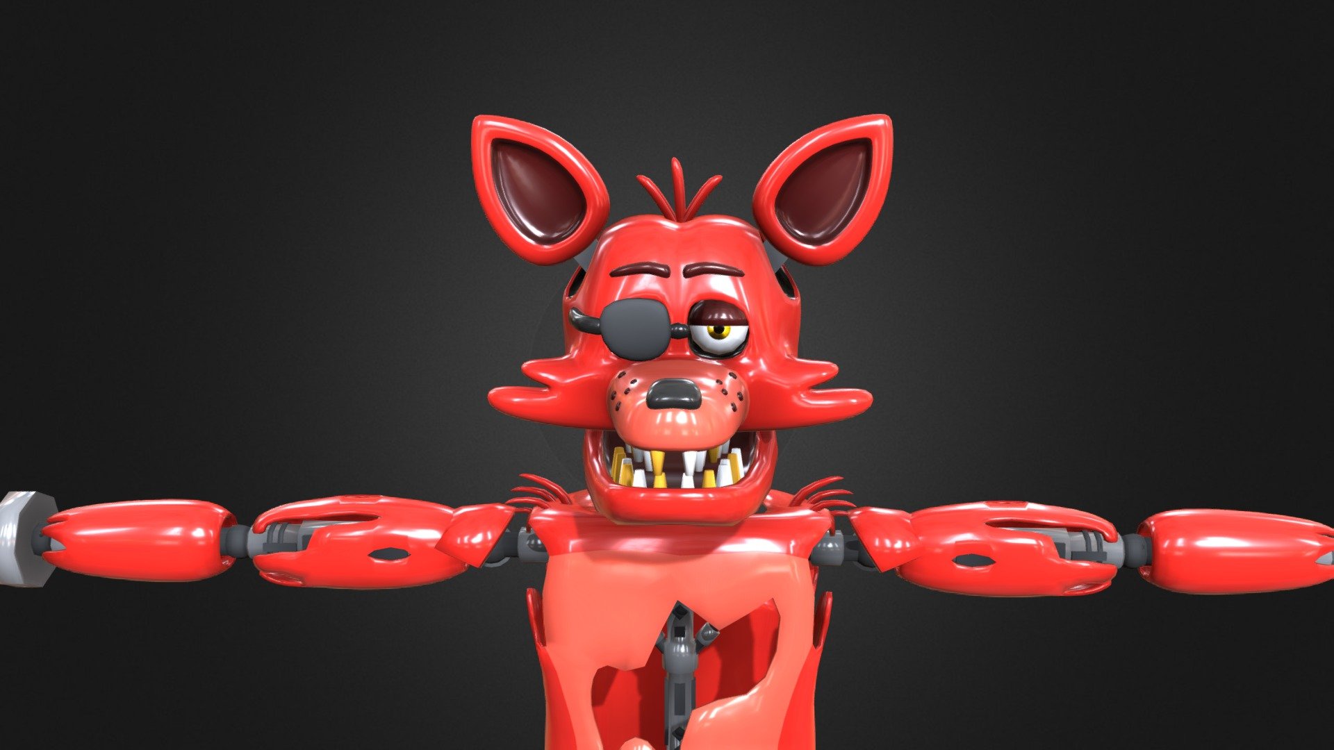 Foxy Fnaf - 3D model by fgvcvvjn [2253223] - Sketchfab