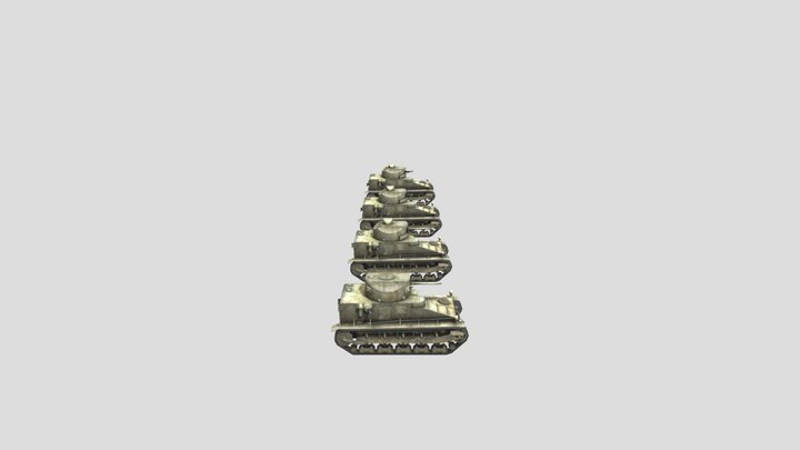 Vickers Medium Mk. I – Gratis 3D-model STL