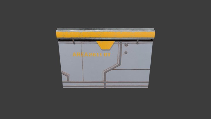 Moludar Sci-Fi Hallway: Wall Piece Variation 3D Model
