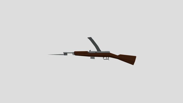 WW2 MK1 W/ bayonet 3D Model