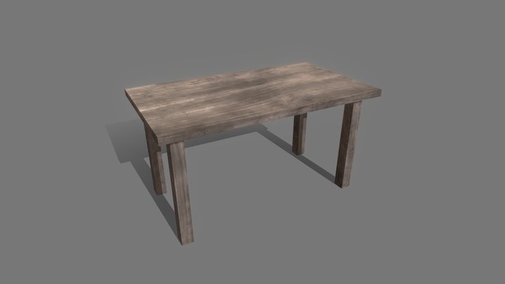 Wooden Table 3D Model