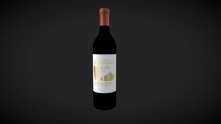 Wine Bottle 3D Model