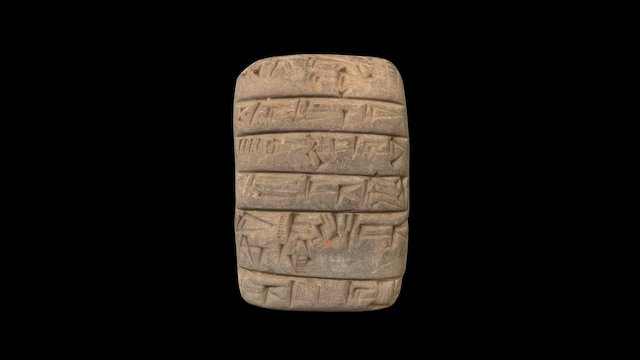 MS Doc. 829 Sumerian clay tablet 3D Model