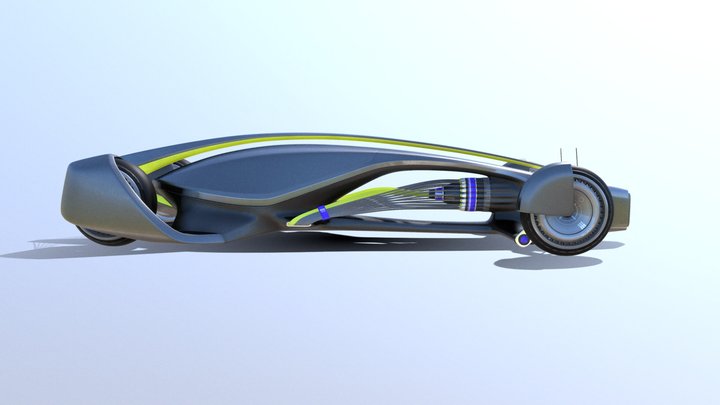 electric pop future vehicle 3D Model