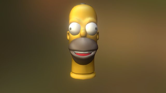 Homer Head 3D Model