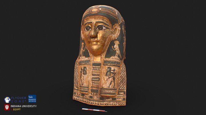 3D rendering of Gilded Mummy Mask
