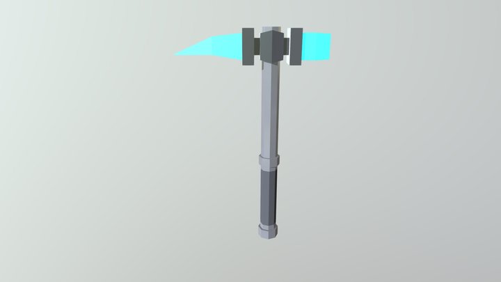 DRG Crystal Pickaxe 3D Model