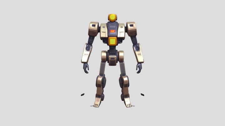 Futuristic humanoid robot 3D Model