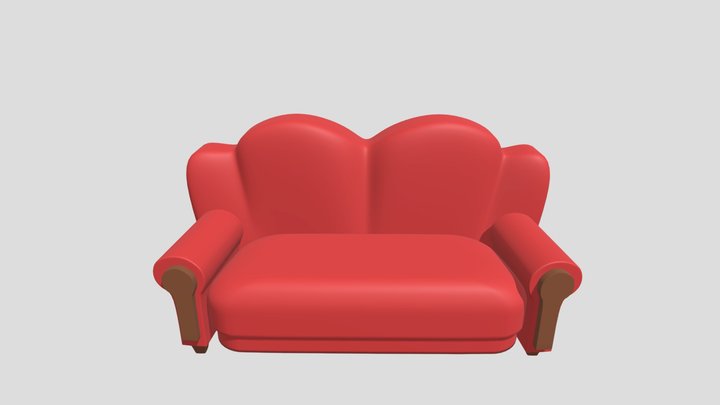 Toon Sofa 3D Model
