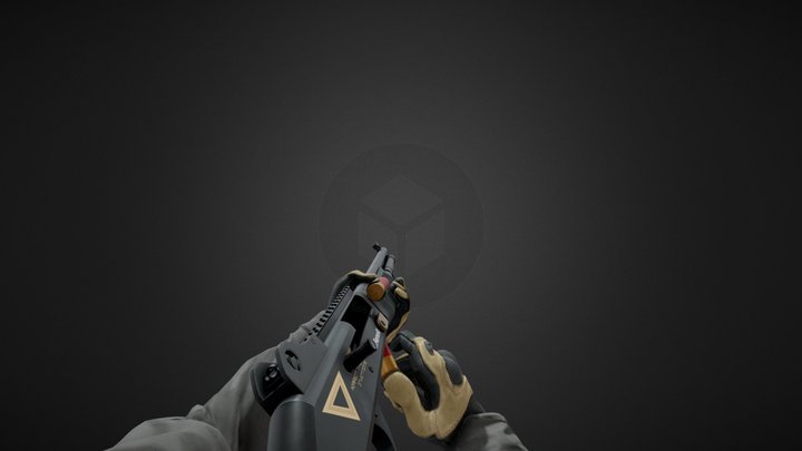 FPS Benelli M4 Animations 3D Model