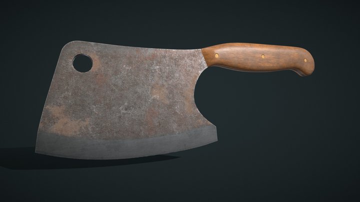Old Butcher's Knife 3D Model