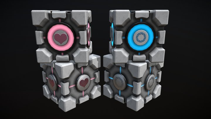 Portal Cubes 3D Model