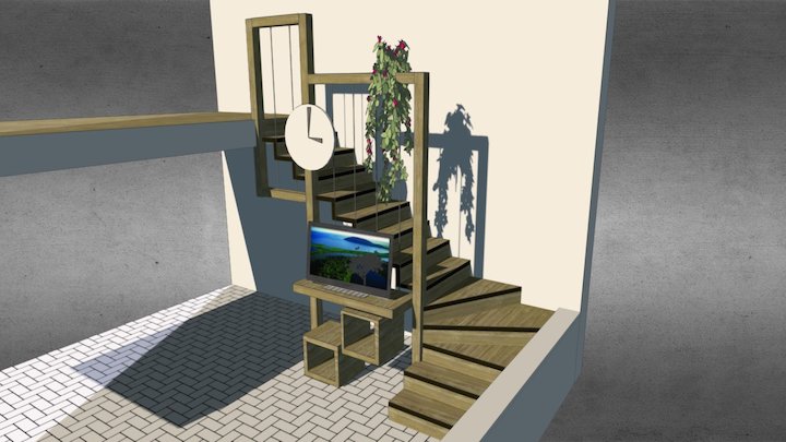 Loft stair 3D Model