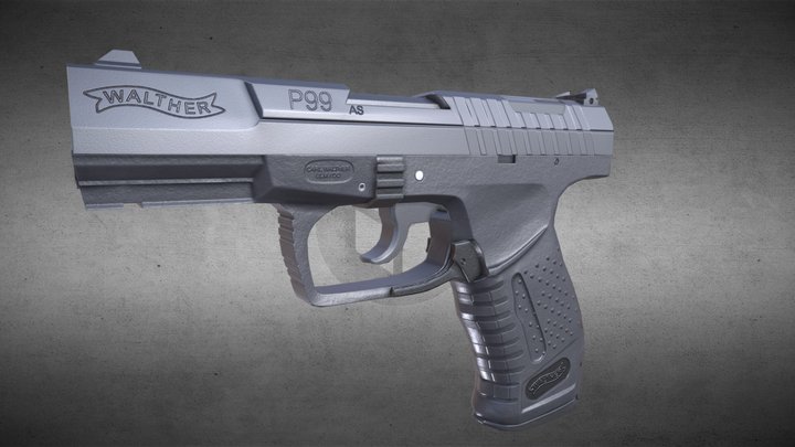 Walther P99 Pistol 3D Model