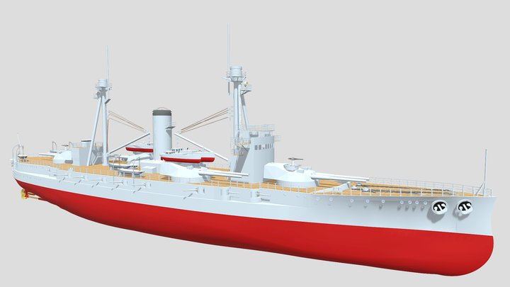Spanish Battleship Espana – Free 3D Model STL