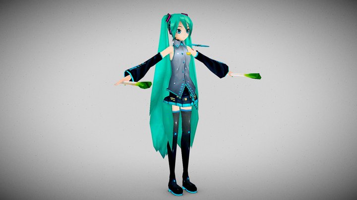 Hatsune Miku PD1 – Gratis 3D-model STL